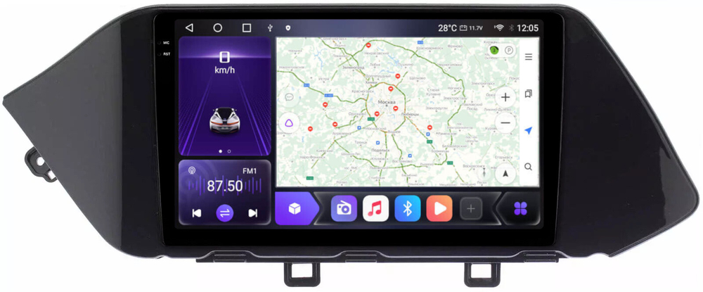 Магнитола для Hyundai Sonata 2020+ - Carmedia OL-1771 QLed+2K, Android 12, TS10,  CarPlay, 4G SIM-слот