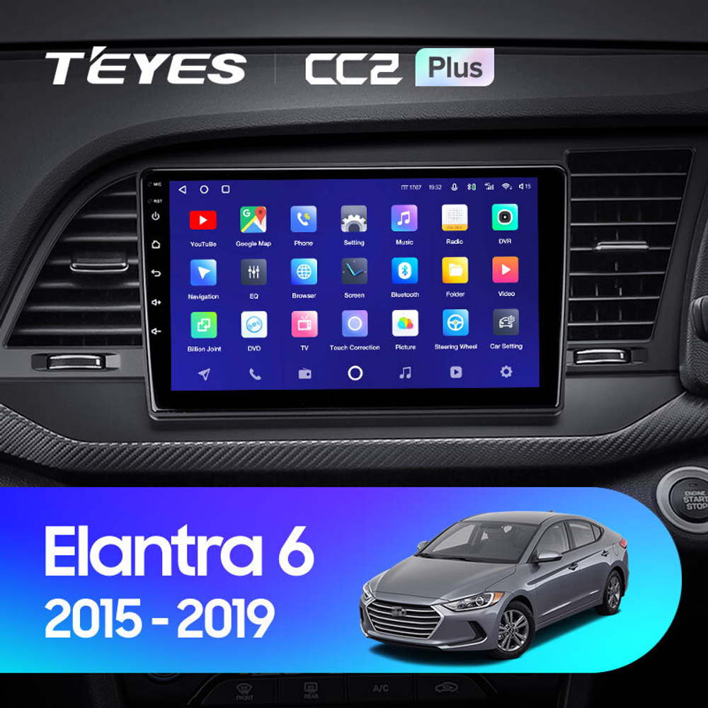 Teyes CC2 Plus 9" для Hyundai Elantra 6 2015-2019  (прав)