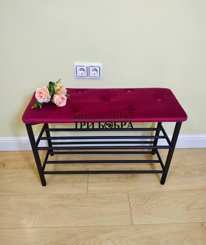 Обувница 75см велюр - Малина