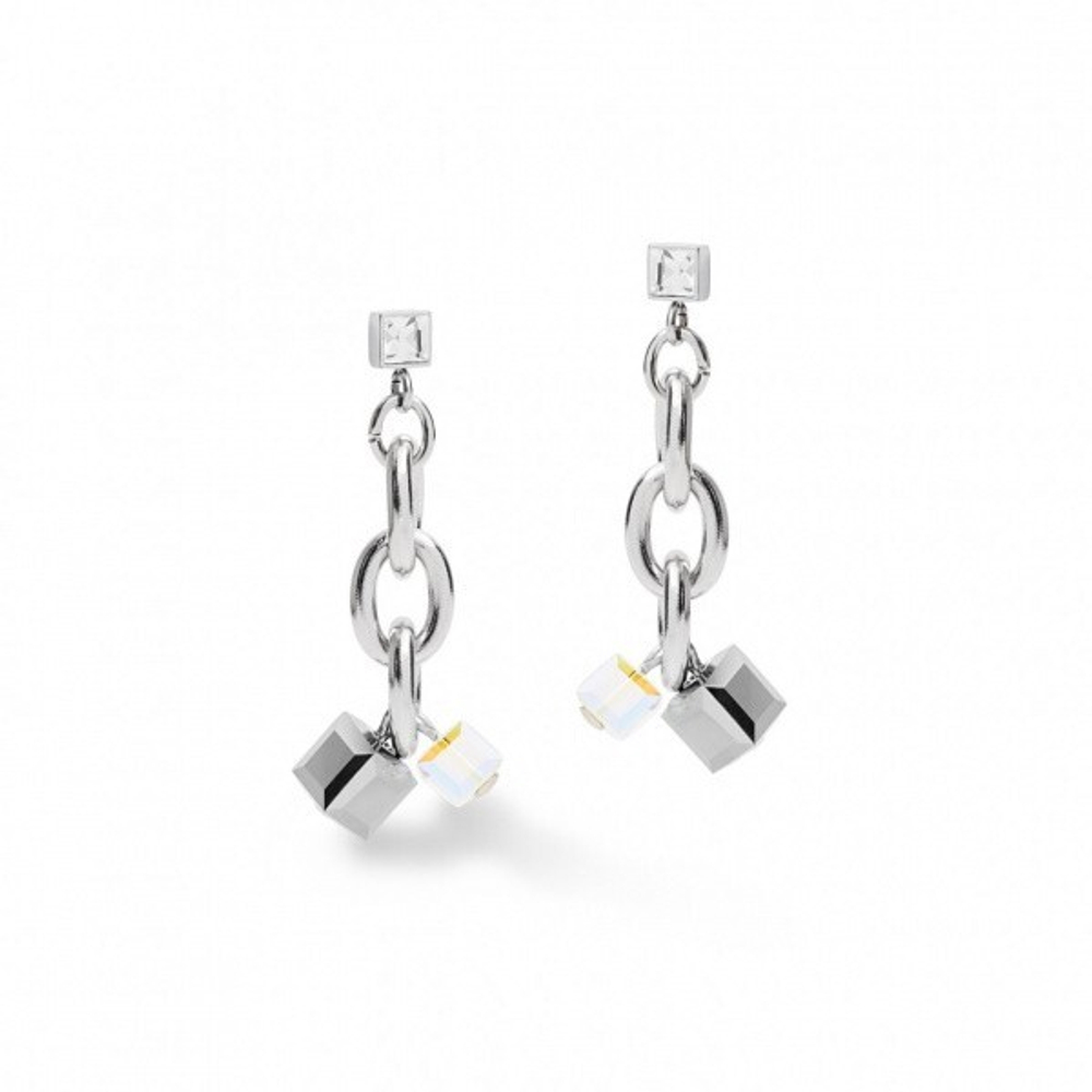 Серьги Coeur de Lion Crystal-Silver 5063/21-1817 цвет прозрачный