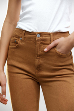 Джинсы bootcut cropped с высокой посадкой — zw collection