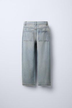 ZARA ДЖИНСЫ RELAXED BAGGY, ГОЛУБОЙ