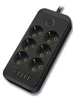 Сетевой фильтр, удлинитель сетевой 5м с USB и type-c. Пилот, тройник