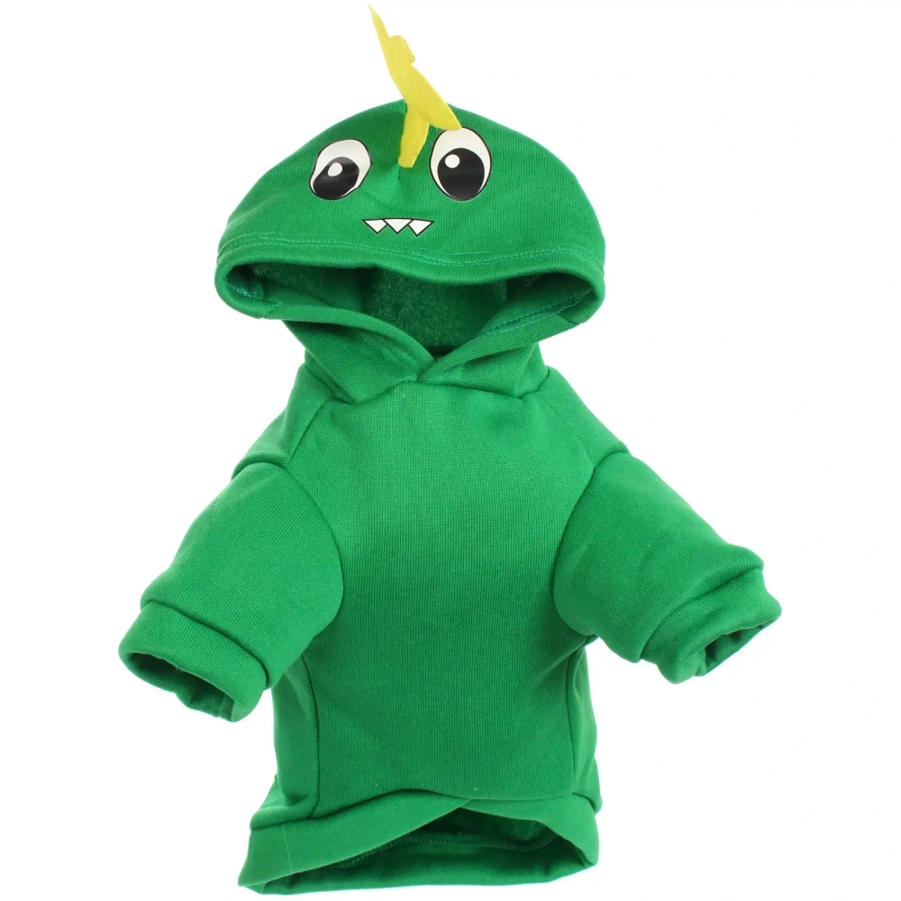 Кофта - толстовка с капюшоном для собак мелких пород «МОДНЫЙ БРО», динозаврик, размер М (44*30*26см) Ultramarine