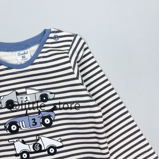 Боди хлопковое "Быстрые машинки" полоска
