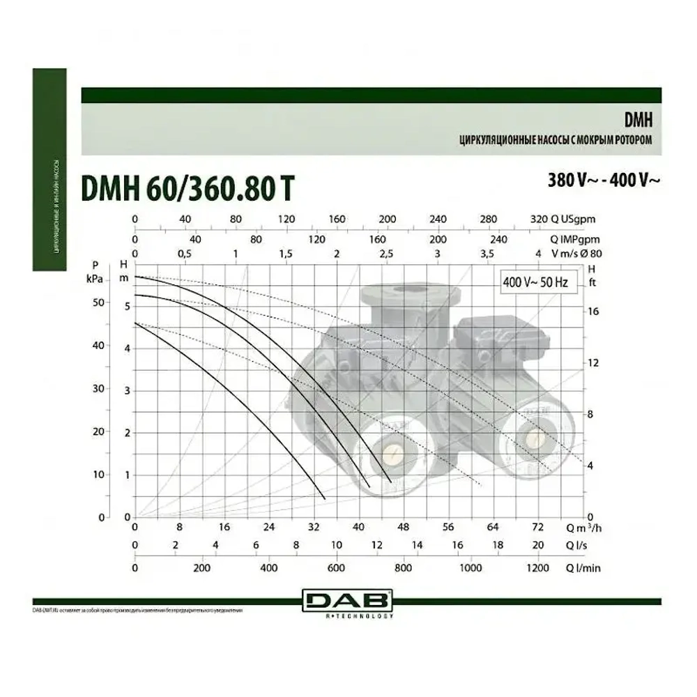 Насос циркуляционный промышленный DAB DMH 60/360.80 T, 505973122
