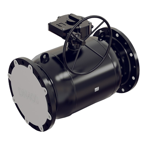 Кран стальной шаровой цельносварной ALSO КШ.Ф, DN-400 PN-25, длина-880мм, стандартнопроходной, фланцевый с редуктором