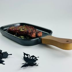 Lenardi 235-038 Прямоугольное блюдо 29см с ручкой BLACKWOOD в под.уп.(х24)Фарфор