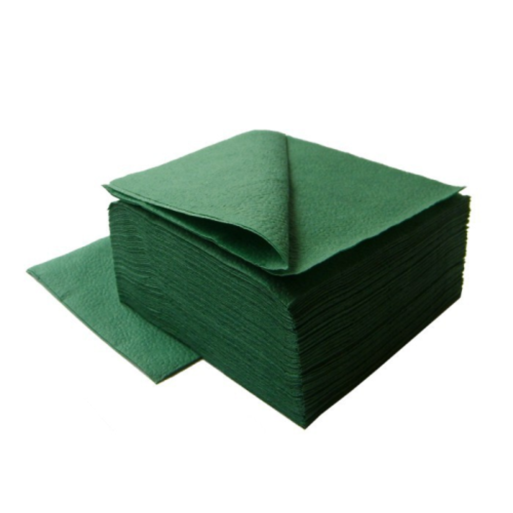 Салфетка Барная зеленая 33*33 двухслойная (1уп.=200шт.)