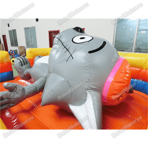 Коммерческий надувной батут "Кот на отдыхе"