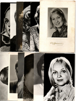 №100 Открытки Артисты и актёры СССР 1960–1970-е г. 25 штук. Чёрно-белые, чистые, без повторов