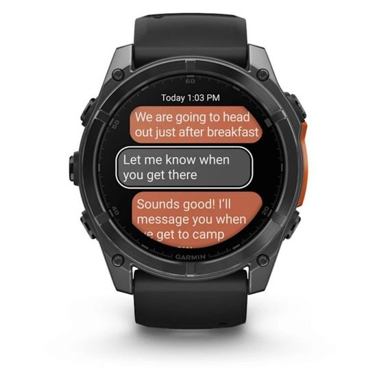 Умные часы Garmin Fenix 8, 51 мм, AMOLED, Slate Gray with black silicone band