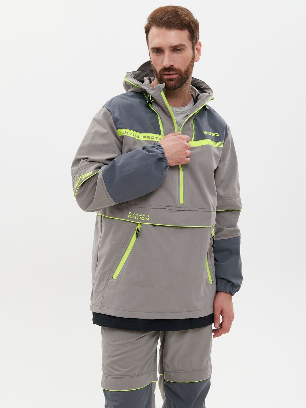 Костюм летний Антигнус-Премиум ткань Ravena Peach Wash цвет Серый