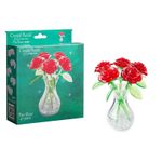 Пазл 3D Crystal puzzle " Букет в вазе. Красный", картонная коробка