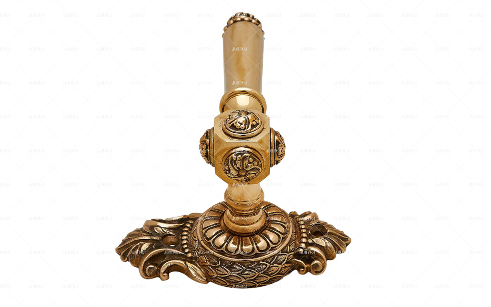 Дверной гарнитур элитный латунный нажимной матовая бронза