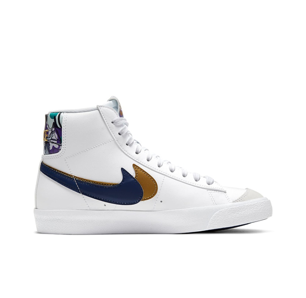 Кроссовки Nike Blazer Mid '77 SE GS 'Double Swoosh - White Gold Blue Void' DD1847-102