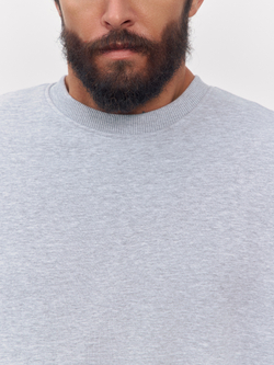 Свитшот с начесом (серый меланж)