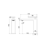 Смеситель для раковины Vincea Dice VBF-2DS1GM однорычажный, вороненая сталь