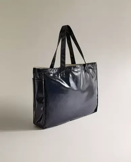 ZARA HOME СУМКА-ТОУТ ИЗ ВОДООТТАЛКИВАЮЩЕЙ ТКАНИ, СИНИЙ