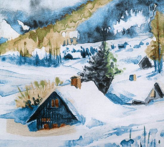 Евро комплект постельного белья Снежное сияние поплин