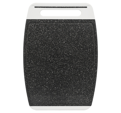 Доска разделочная ХЕВИ 405*275 мм антискользящие вставки, увеличенная толщина, желобки для отвода влаги М1567