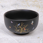 Салатник керамический «Райский сад» 11,5*6см, черный