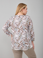 Лонгслив ЛНв-306/леопард-перья