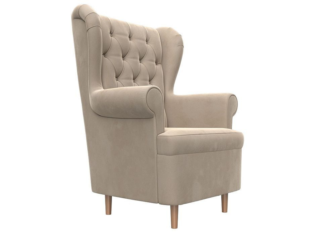 Кресло Торин Люкс, Бежевый, Велюр, 108493