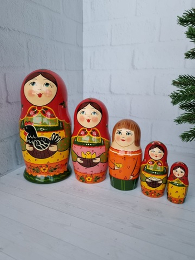 Матрешка "с курочкой" традиция 5 мест