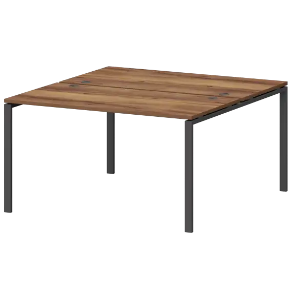 Бенч двойной на металлокаркасе СМС2-П-14К.149.Пр25  1400x1496x750 Смарт