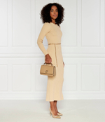 Кожаная сумка-трапеция Michael Kors - бежевый(30T4GD8S6L)