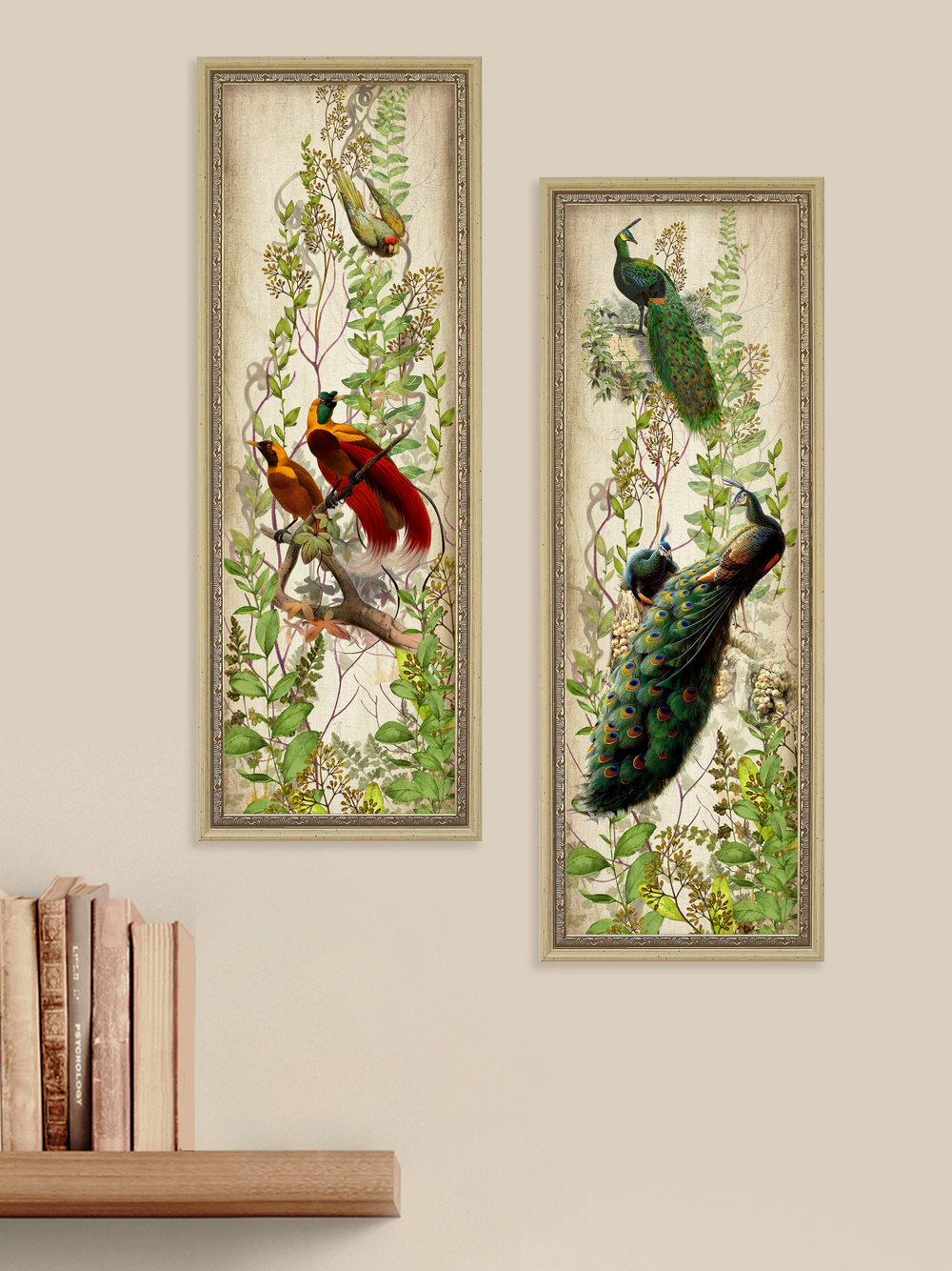 Картины на стену для интерьера в раме набор 2 шт 19*51 см