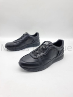 Мужские чёрные кожаные кроссовки Brunello Cucinelli люкс класса