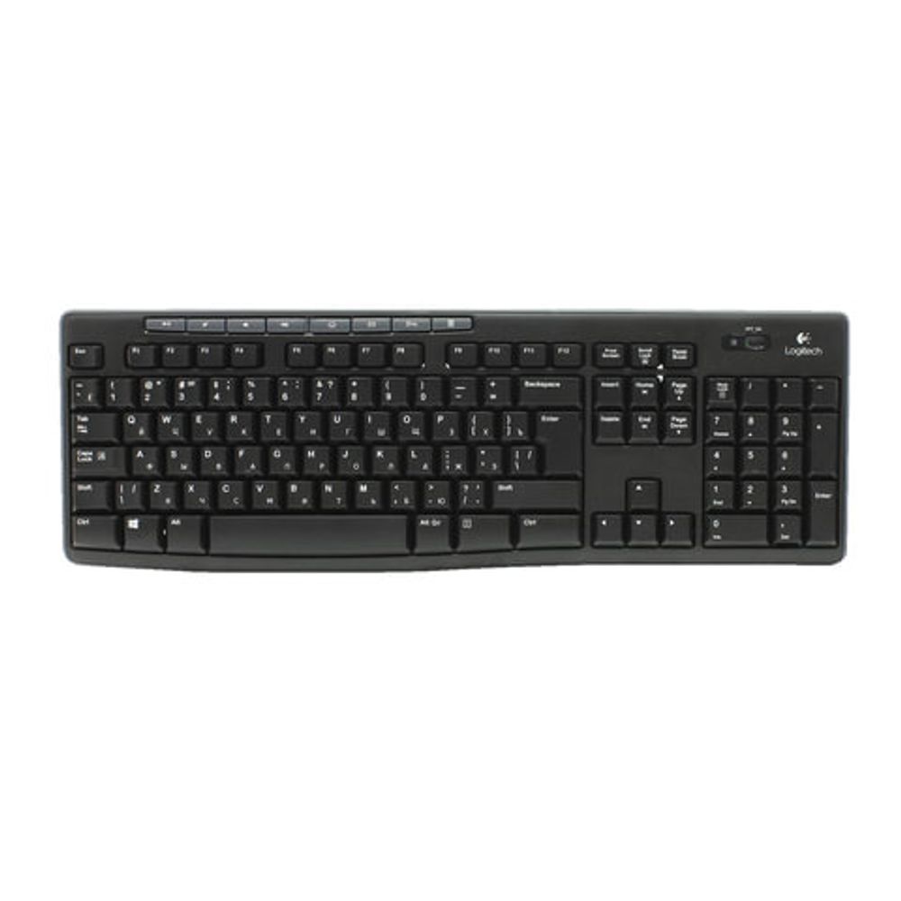 Набор беспроводной LOGITECH MK270, клавиатура, мышь 2 кнопки + 1 колесо-кнопка, черный, 920-004518