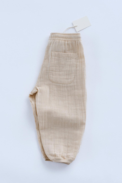 ZARA БРЮКИ-ДЖОГГЕРЫ С ТИСНЕНИЕМ —TIMELESZ, СВЕТЛО-БЕЖЕВЫЙ