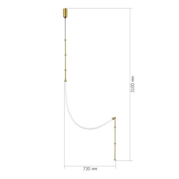 SL6132.301.20 Светильник настенно-потолочный ST-Luce Латунь/Белый LED 1*20W 3000K STRAP