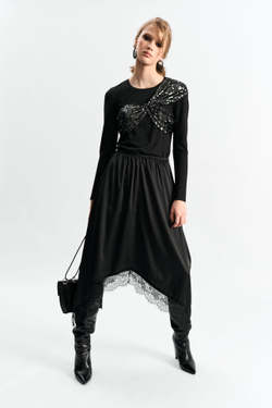 Джемпер с бантом 1267 черный