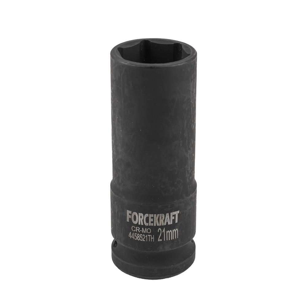 Головка ударная глубокая тонкостенная 21мм 6гр. 1/2''(85мм) FORCEKRAFT FK-4458521TH