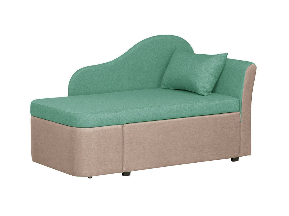 Тахта Мася-12 левый жаккард тесла грин/корица