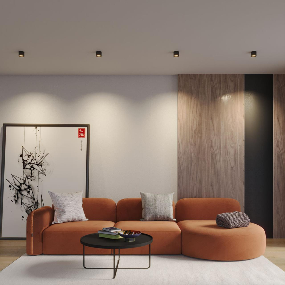 359593 OVER NT25 000 черный Светильник накладной светодиодный с переключ. цв. температуры IP20 LED 6W 220-240V 3000К\4000К\6000К ORBIS