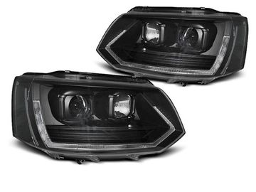 Передние фары Tube Light для Volkswagen T5 (10-15) динамические черные