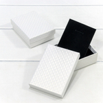 Коробка Ювелирная 11х8х3.4 см Набор 2 шт "Ромбики" (Белый)