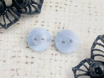 Пуговицы, 2 прокола, d 11 мм, бледно-голубой