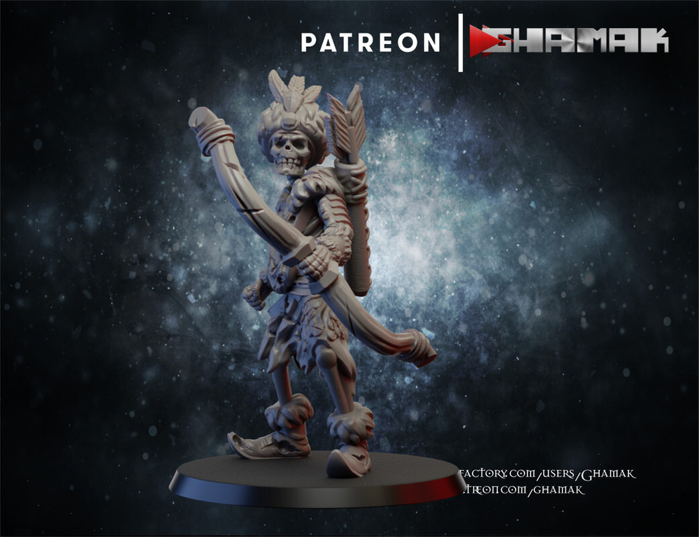 Grand Alliance Death Soulblight Gravelords Vampire Counts Deathrattle Skeleton Воин скелет№7 лук миниатюра для dnd, днд, pathfinder, фентези, Настольная игра, НРИ, Варгейм, РПГ