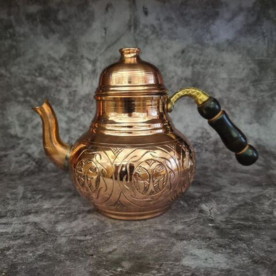 Чайник заварочный ''Армуд'' с деревянной ручкой 800 мл/ACAR. Турция (медный)