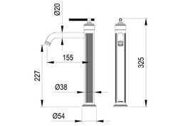 Смеситель для раковины высокий Boheme Eterna 172-CB COPPER BRUSHED