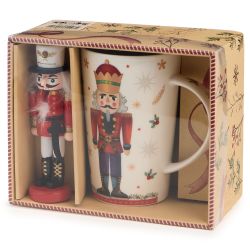 НАБОР ПОДАРОЧНЫЙ LEFARD "ЩЕЛКУНЧИК" (КРУЖКА 385 МЛ В КОМПЛЕКТЕ С ЁЛОЧНОЙ ИГРУШКОЙ)