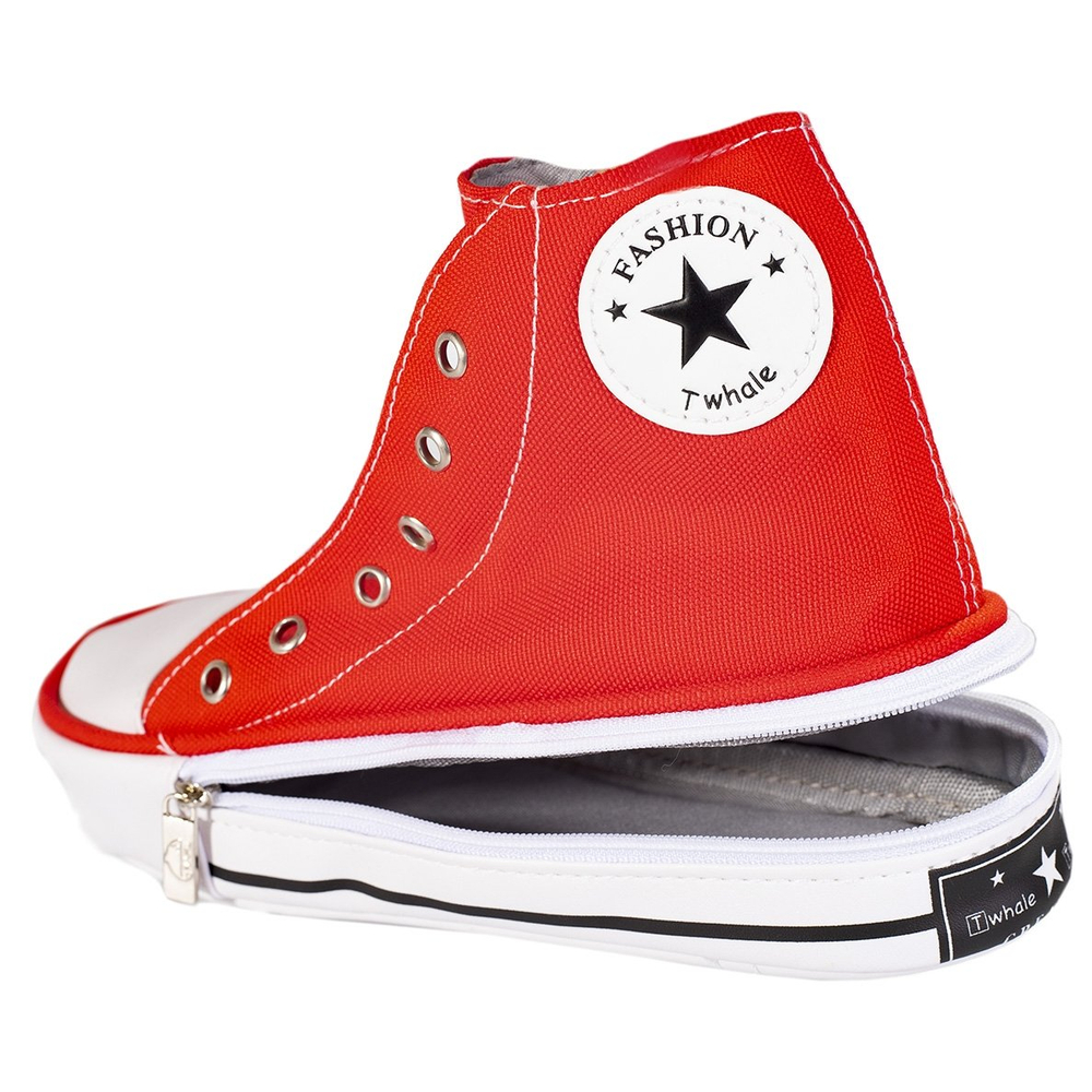 Пенал - косметичка Alingar, ткань, молния, форма-кеды, 130 х 210 мм, "Кеды", ассорти