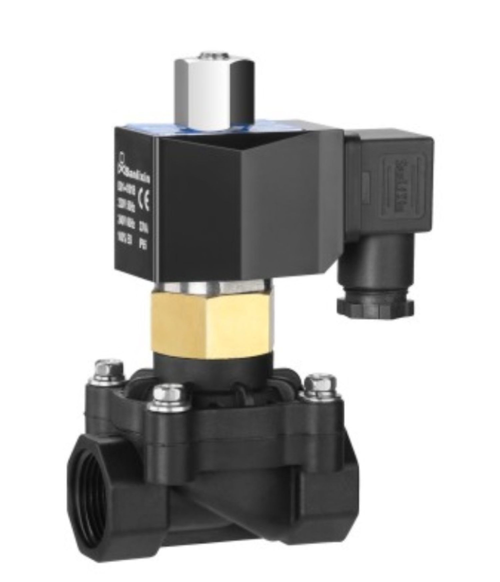 Соленоидный вентиль прямого действия SANLIXIN 1  " NC (ZS1AF02N7J40, plastic, 0-6 bar, 220V)