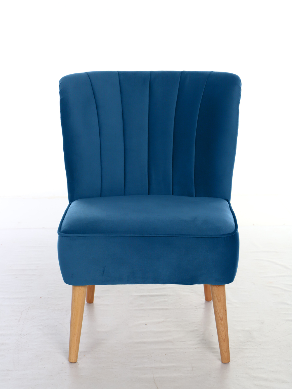 Кресло "Donatello" антивандальный велюр синий/натурал